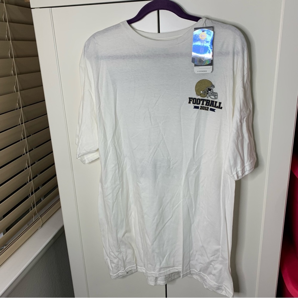 NWT Adidas The Go To Tee University of Notre Dame Undefeated 2012 Season T-Shirt